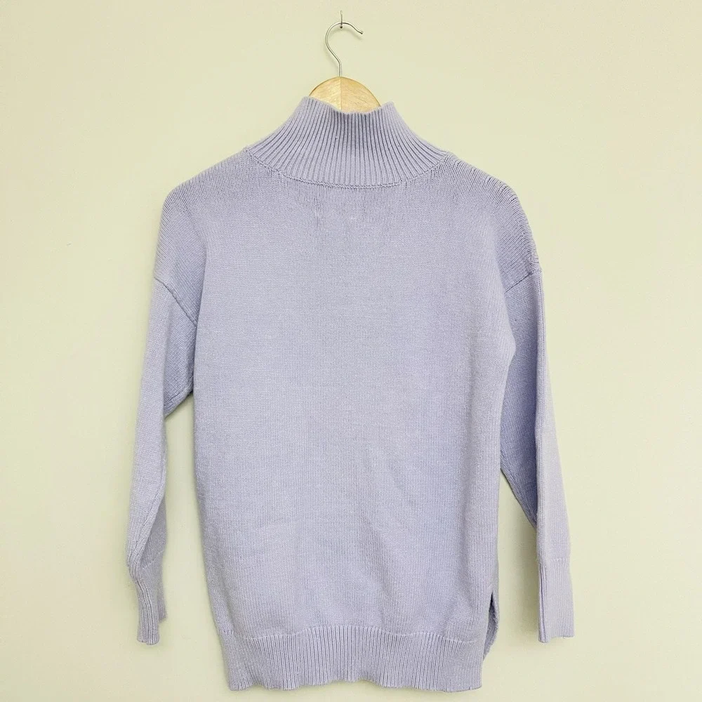 Anthropologie Maeve Women's  Mock Neck Long‎ Sleeve Lavender XS oversized
